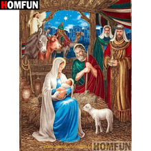 Homfun Full Square/Round Drill 5D DIY Diamond Painting "Religious figure"3D Embroidery Cross Stitch Home Decor Gift  A09428 2024 - buy cheap