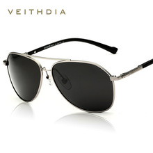 VEITHDIA-gafas de sol polarizadas con revestimiento de 6 colores para hombre, gafas de sol de conducción, accesorios para gafas, 2366 2024 - compra barato