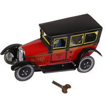 Vintage Wind Up Taxi Model Toy Collectible Boys Gift Black And Red with Windup Key Classic Toys 2024 - buy cheap