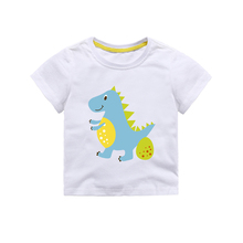 Camisa de manga curta de desenhos animados para crianças, camisa casual de dinossauro fofo de meninos e verão, roupas infantis, 2018 2024 - compre barato