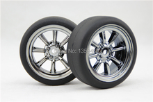 New Design 4pcs RC1/10 High Speed Drift  Tires Tyre Wheel Rim W8S3CH 3mm offset (Chrome Gray) fits for 1:10 Drift Car 2024 - buy cheap
