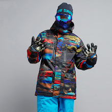 Los hombres Chaqueta de Snowboard de Esquí Al Aire Libre Impermeable Traje de Esquí de Ropa Deportiva Hombres Cazadoras de Invierno Masculina Con Capucha Capa de las Chaquetas de Snowboard 2024 - compra barato