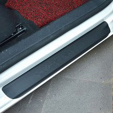 Adhesivo de fibra de carbono para coche Mitsubishi ASX 4D, para alféizar de puerta, antiarañazos, antideslizante, protección de puerta, umbral, desgaste, estilo de coche 2024 - compra barato