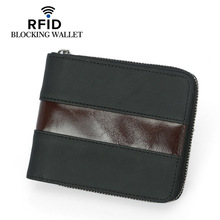 Wholesale 2019 Brand Men Wallet Genuine Leather Short Coin Purse Fashion Zipper Wallet For Male With Card Holder Photo Holder 2024 - buy cheap