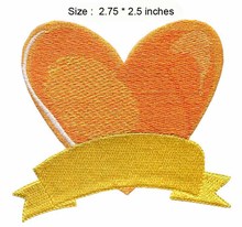Cinta abd corazón 2,75 "parche ancho bordado para flores de ganchillo hecho a mano/parches de equipo de fútbol/encantador 2024 - compra barato