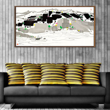 Large size Printing Oil Painting Wu Guanzhong Landscape art Wall painting Abstract Art Picture For Living Room painting 2024 - buy cheap