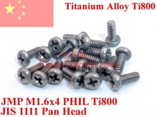β Titanium Alloy screw M1.6x4 Pan Head PHIL Driver Polished QCTI Screw 2024 - buy cheap