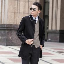 Casaco de lã masculino, sobretudo simples, moda coreana, preto e cinza, manteau homme, plus size, m-7xg, 8xl, 9xl, 2020 2024 - compre barato