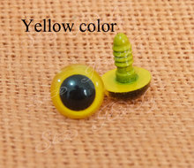 Olhos de plástico de segurança cor amarela + arruela para acessórios de boneca de urso de pelúcia --- 9mm-10mm/12mm/13mm/14mm/ 2024 - compre barato
