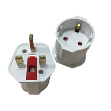 NEW Universal EU to UK Plug 2 Pin to UK 3 Pin Plug Conversion Socket Travel Adapter Power Plug with Erdung Protect Safety 2024 - buy cheap