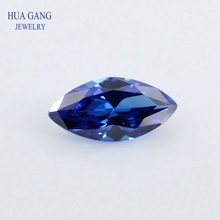 5a formato de mármore azul brilhante corte pedra cz sintético pedras preciosas zircônia cúbica para joias tamanho 1.5x3 ~ 8x16mm frete grátis 2024 - compre barato