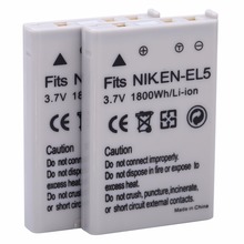 Novidade 2pcs bateria de câmera de 3.7v 1800mah para nikon coolpix 3700 4200 5200 p5000 5900 7900 s10 p3 p4 2024 - compre barato