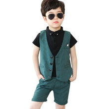 Спортивный костюм детский летний из трех предметов для мальчиков 2-10 лет 2024 - купить недорого