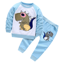 Spring and autumn Baby Clothing Sets Boys Girls dinosaur Clothes Kids Hooded T-shirt And Pants 2 Pcs Suits children's clothing 2024 - buy cheap