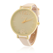 Женские часы Geneva, кварцевые часы из искусственной кожи с большим циферблатом, аналоговые, кварцевые 2024 - купить недорого