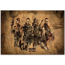 Póster de seda de juego, pintura de pared de 24x36 pulgadas, Black Ops 3 Zombies Chronicles 2024 - compra barato