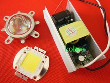 Fonte de alimentação do driver de led de alta potência de 100w e suporte do refletor de lente de 44mm 85-265v