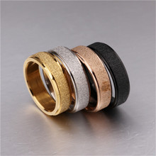 2020 Новая мода 6 мм тупой светильник кольцо из титановой стали для мужчин и женщин высокое качество простые кольца для пар из розового золота оптовая продажа 2024 - купить недорого