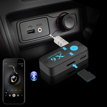 Receptor USB inalámbrico con Bluetooth 4,1, adaptador de Audio con Jack de 3,5mm, lector de tarjetas AUX, micrófono TF, soporte de manos libres para llamadas 2024 - compra barato