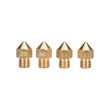 1/5PCS MK8 Nozzle Brass Thread M6 0.2MM/0.3MM/0.4MM/0.5MM For MK8 Extruder Hotend 1.75MM Filament Like MK7 For 3D Printer Parts 2024 - buy cheap