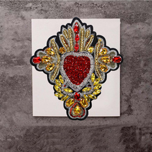 Embroidery Beaded Rhinestone Heart Patches Sew on Sequin Badge for Clothes T-shirt Bag Applique Craft B38 2024 - buy cheap