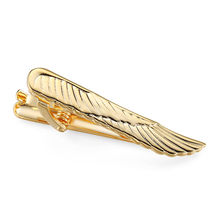 DY new high quality stainless steel golden wing neck tie clip high-end business suit fashion men's dress tie clip 2024 - buy cheap