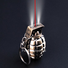 1 Pcs Ferramentas ao ar livre Keychain Granadas de Mão A Laser Chaveiro Lanterna Laser Vermelho Brilhante Levou Lanterna 2024 - compre barato