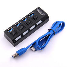 USB Hub 4 Ports USB 3.0 Splitter Super Speed 5Gbps Multi Hub With on/off Switch for Computer PC Laptop Mac OS Accessories 2024 - buy cheap