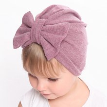 Infant Newborn Baby Hats Turbans Caps Lovely Children Headwear bowknot Solid Color Caps Toddler Bows Hat Hair Accessories 2024 - buy cheap