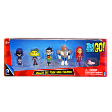 Figuras de acción de Teen Titans Go para niños, paquete de 6, Robin Beast Boy, Cuervo, cyborgh, Starfire, Silkie, Cuervo, juguetes de regalo de Navidad 2024 - compra barato