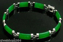 Women Gift word Love  Fine Jewelry Unisex Green gem Fortune Bracelet 7.5-8" Armschmuck Wholesale Girl MEN Quartz j 2024 - buy cheap