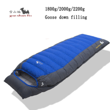 Xueshanfu-saco de dormir cómodo y transpirable para acampar al aire libre, relleno de plumas de ganso blanco, 1800/2000/2200g 2024 - compra barato