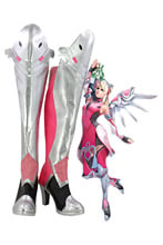 OW Cosplay Mercy Angela Ziegler Shoes Pink Mercy Skin Cosplay Boots Custom Made European Size 2024 - buy cheap