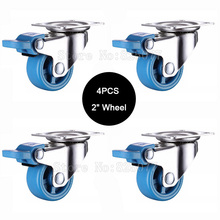 HOT 4PCS 2Inch Heavy Universal Swivel Wheels Castors Nylon Super Mute Platform Trolley Chair Furniture Casters with Brake 2024 - buy cheap