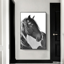 Black And White Animals Wall Posters And Prints Modern Horse Pop Art Canvas Paintings Animals Art Prints For Living Room Decor 2024 - buy cheap