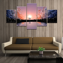 5 Panel Your Name Anime Canvas Printed Painting For Living Room Wall Decor Picture Artworks Poster 2024 - buy cheap