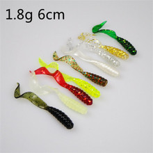 50 pcs 1.8g 6cm soft bait sea fishing tackle wobbler jigging fishing lure silicone soft worm shrimp jerkbait silicone fish 2024 - buy cheap