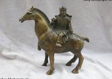 6 "feng shui chino latón cobre suerte dios de la riqueza en estatua escultura de caballo 2024 - compra barato