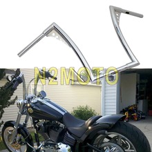 Manillar cromado Cafe Racer para Harley Touring Dyna Softail, manillar de arrastre APE Hanger de 1-1/4 ", barra gruesa para Harley Touring, Dyna Softail, Custom Sportster Classic 2024 - compra barato