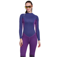 Traje de baño de cuerpo entero púrpura para mujer, traje de baño de neopreno térmico prémium de 3mm con cremallera en la espalda, para buceo y surf 2024 - compra barato