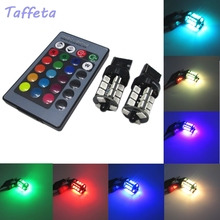 Intermitente LED multicolor T20 7440 27SMD 5050, luz de repuesto con Control remoto, 12V, 2 uds. 2024 - compra barato