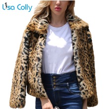 Lisa Colly Luxury Women Faux Fur coat Jacket Winter Warm Leopard artificial fur Coat Overcoat Women's Thick Furs Coat Jacket 2024 - buy cheap
