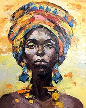 Quadros lona texturizados artesanais, quadros de lona femininos, afroamericana, arte preta, 24 "x 36" com tela 2024 - compre barato