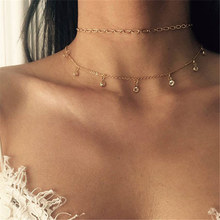 Ufavoirte Choker Necklace for Women Multi-layer gold Chain Necklace Pendant neck Bohemian Necklace Jewelry 2024 - buy cheap