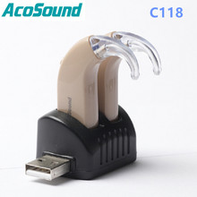 Acosound USB Перезаряжаемый слуховой аппарат 1 пара дешевый мощный усилитель звука для пожилых людей Портативный BTE глухой уход за ушами 2024 - купить недорого