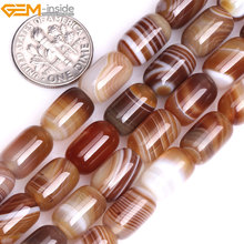 Gem-inside Natural Tube Cylinder Columnar Column Bostwana Agates Stone Beads For Jewelry Making Selectable Size 15inches DIY 2024 - buy cheap