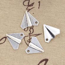 12pcs Charms Paper Airplane Plane 18x17mm Antique Making Pendant fit,Vintage Tibetan Bronze,DIY Findings Handmade Jewelry 2024 - buy cheap