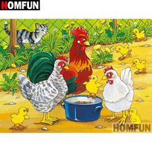 HOMFUN 5D DIY Diamond Painting Full Square/Round Drill "Cartoon cock" Embroidery Cross Stitch gift Home Decor Gift A08973 2024 - buy cheap