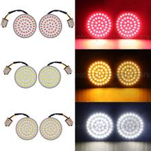 2" Bullet 1156 LED Inserts Turn Signal Indicator Light Panel For Harley Sportster XL Touring Electra Glide Softails Dyna 2024 - buy cheap