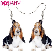Bonsny-Conjunto de animales de acero inoxidable para mujer y niña, joyería de animales para mujer, perro, 2024 - compra barato